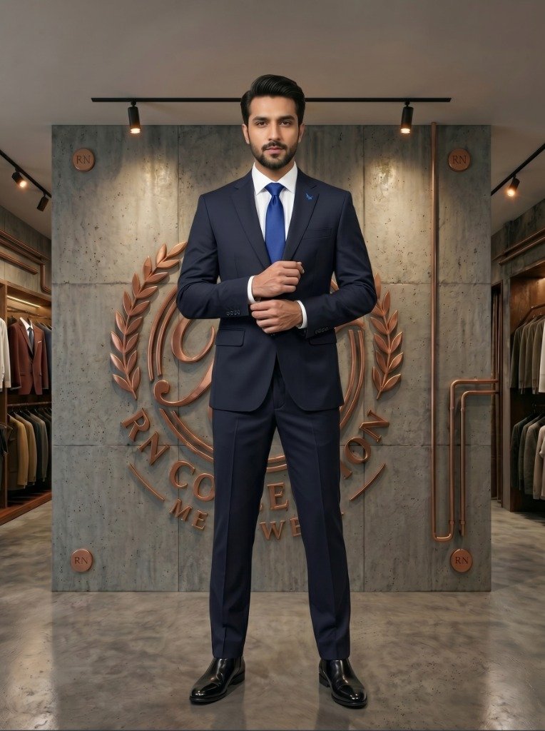 Luxury Navy Blue Suit